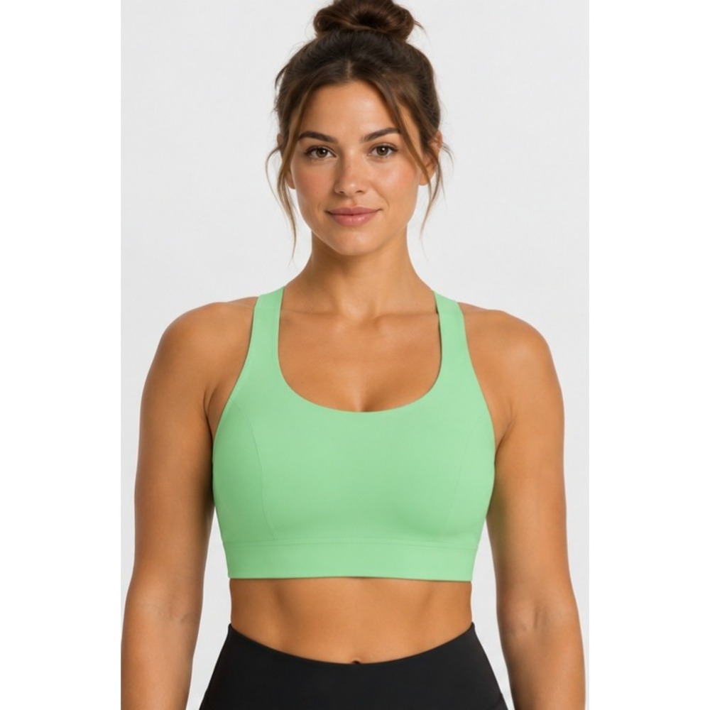 Lululemon Energy Bra High Support Cups Pistachio 36DDD Running Athletic